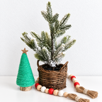 CouldNook Striped Mini Christmas Tree - Wrapped Cone Display