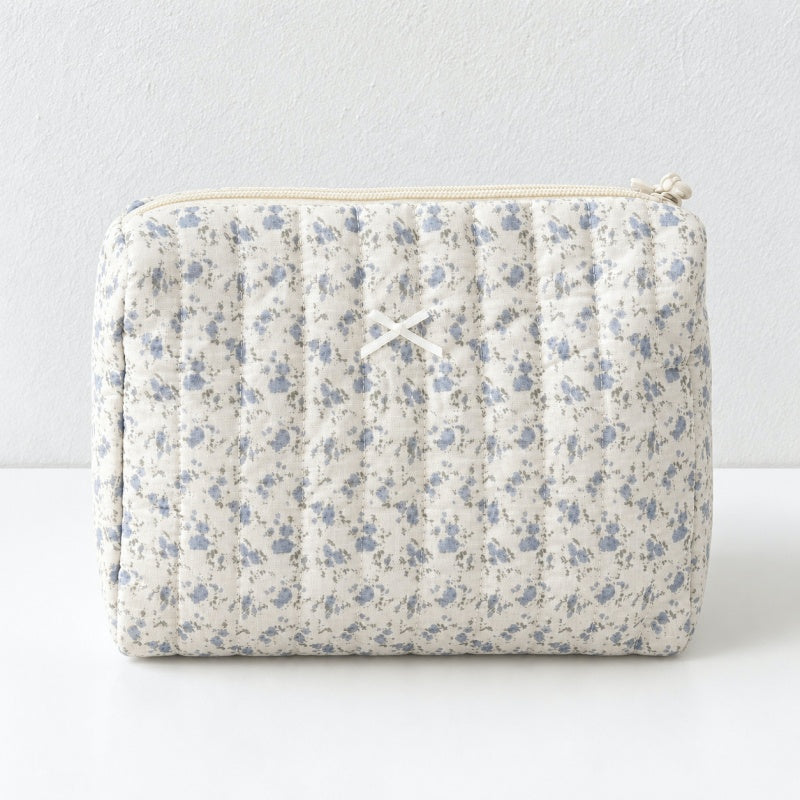 CouldNook Floral Makeup Bag - Tiny Bow Accent