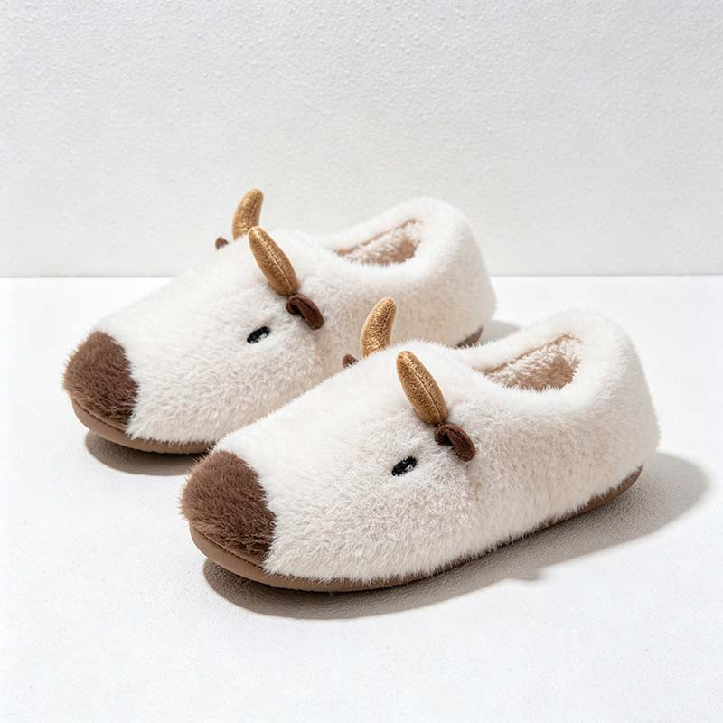 CouldNook Capybara Plush Slippers - Three Closed-Back Colors Collection