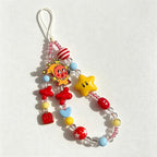 CloudNook Star Character Beaded Chain‑Cartoon Phone Wrist Lanyard