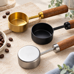 Coffee Measuring Scoop - Straight Cup and Walnut Handle
