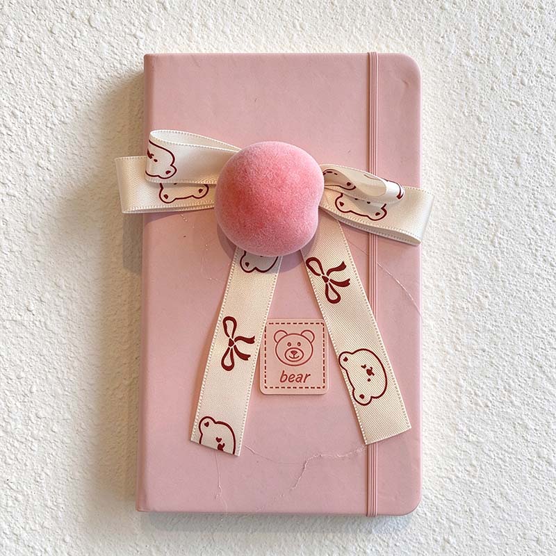 CouldNook Fruit Bow Notebook - Raised Motif And Patterned Ribbon Detail