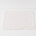 CouldNook Heart Cotton Lace Placemat - Ruffled Table Mat