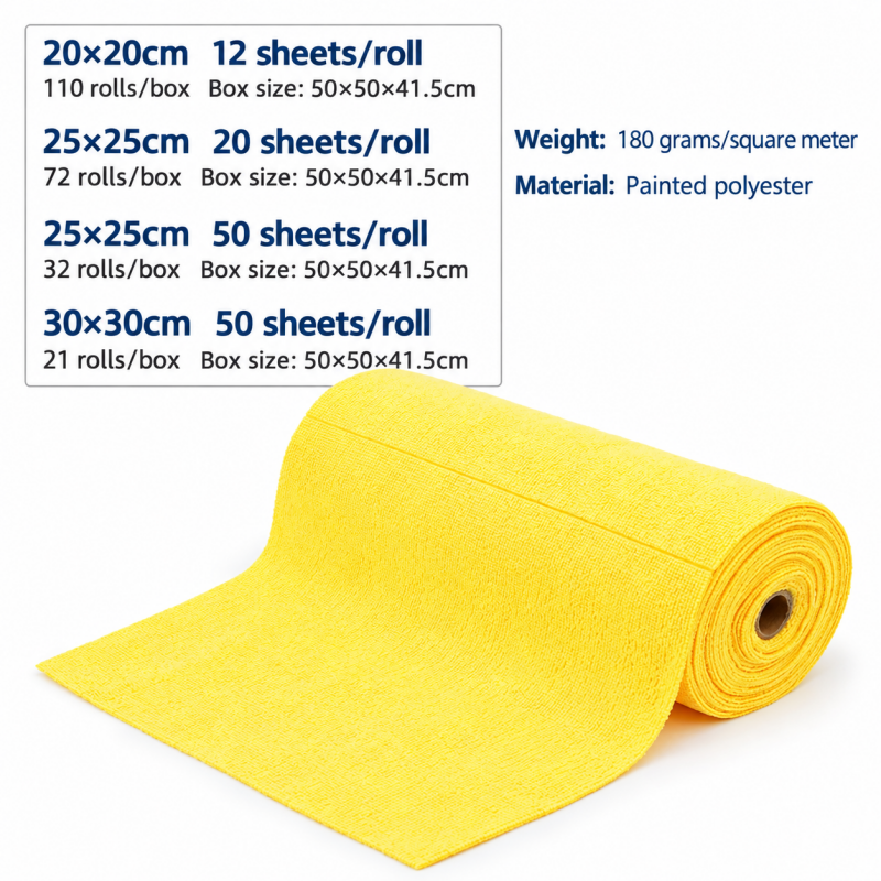 Tear-Off Microfiber Cleaning Cloths on a Roll
