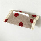 CouldNook Embroidered Fabric Tissue Cover - Tassel and Patchwork Detail