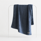 CouldNook Solid Ribbed Cotton Towel - Neutral Face and Bath Sizes