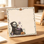 CouldNook Illustrated Halloween Sticky Notes - Ghost Scenes and Decorative Frames