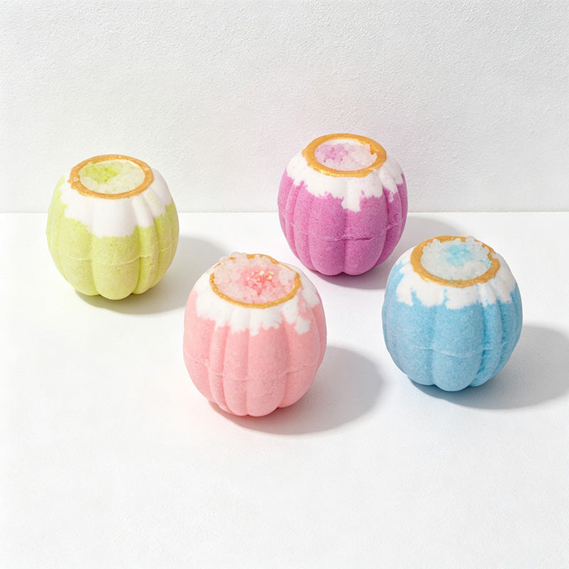 CouldNook Floral Top Bath Bomb - Colorful Fizzing Sphere