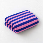 CouldNook Striped Cotton Towel - Bold Color Pairings And Terry Texture