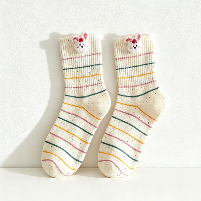 CouldNook Cozy Animal Motif Crew Socks - Everyday Footwear Accent