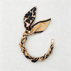 CouldNook Scarf Woven Phone Wrist Strap - Leaf Pattern Accent