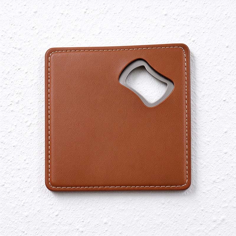 CouldNook Square Bottle Opener - Inset Opening And Stitched Edge Detail