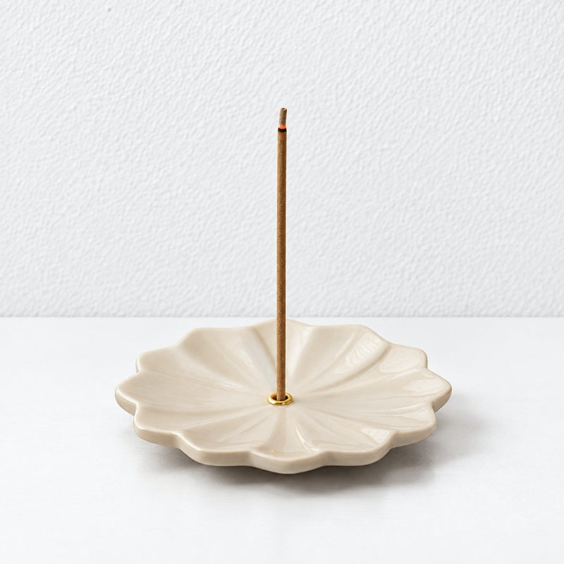 CouldNook Flower Incense Holder - Glazed Petal Dish