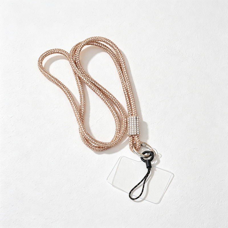 CouldNook Rhinestones Set Neck Phone Lanyard with Figure-Eight Links