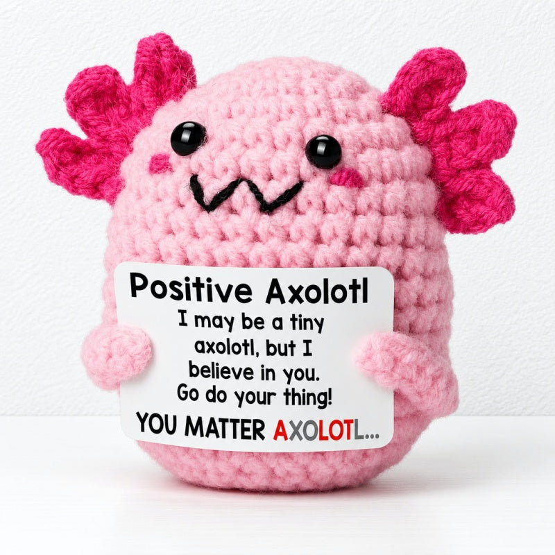 CouldNook Crocheted Character Doll - Textured Shapes And Little Message Cards