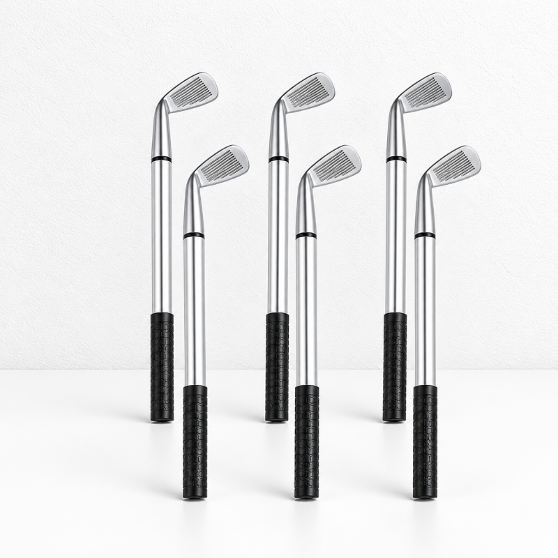 CouldNook Golf Club Ballpoint Pen - Silver Look and Black Cap