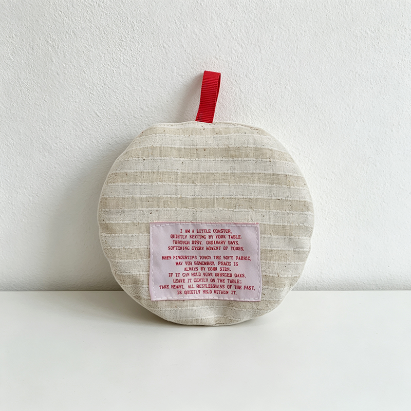 CouldNook Striped Drink Coaster - Warm Table Accent