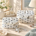 CouldNook Divided Makeup Case - Polka Dot Exterior