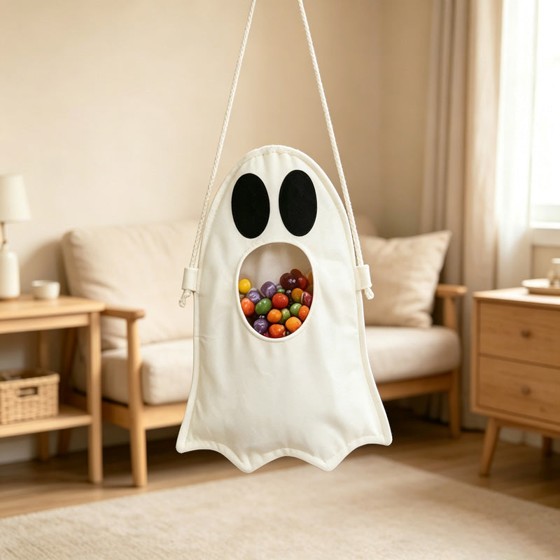 CloudNook Ghost Halloween Treat Bag‑Kids Candy Drawstring Pouch