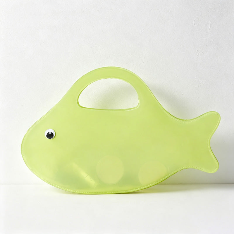 CloudNook Fish‑Shaped Tote‑Transparent PVC Hand Bag