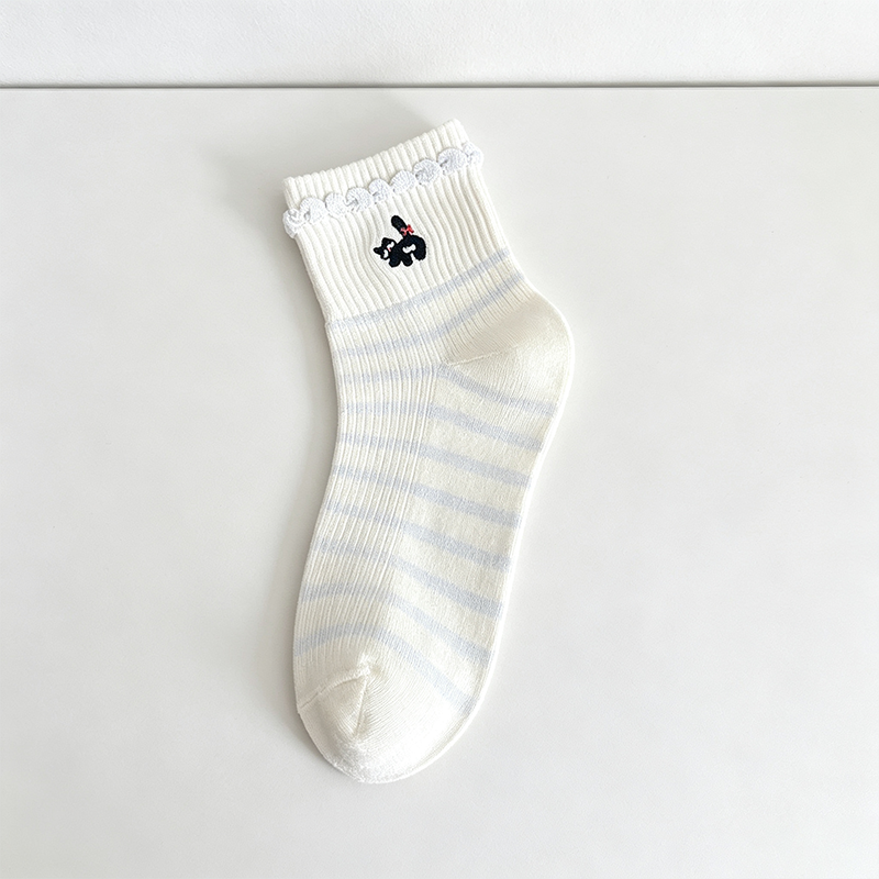 CouldNook Apple Cat Crew Socks - Character Drawer Accent