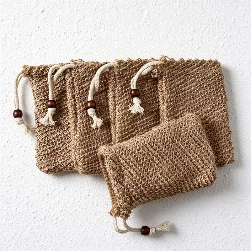 CouldNook Drawstring Soap Bag - Open Mesh and Hanging Cord Detail