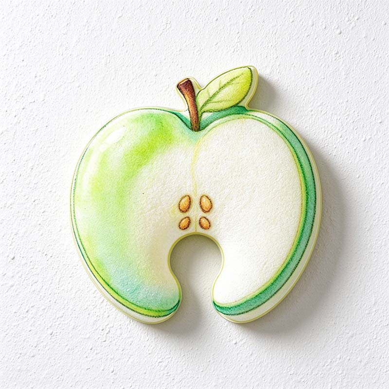 CouldNook Fruit Dish Sponge - Printed Slice Face And Wavy Reverse