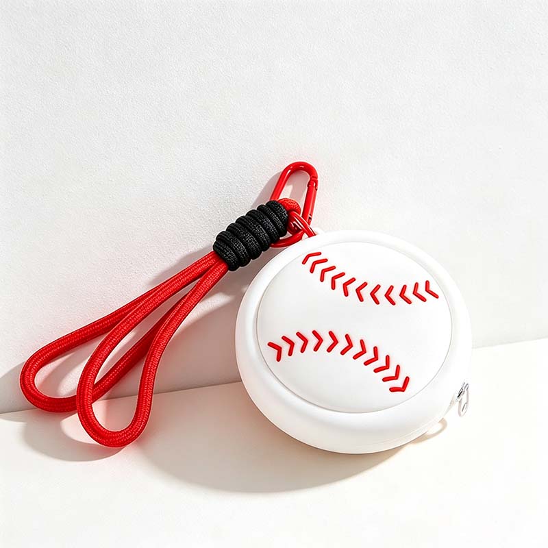 CouldNook Sports Ball Coin Purse - Silicone Keychain Pouch