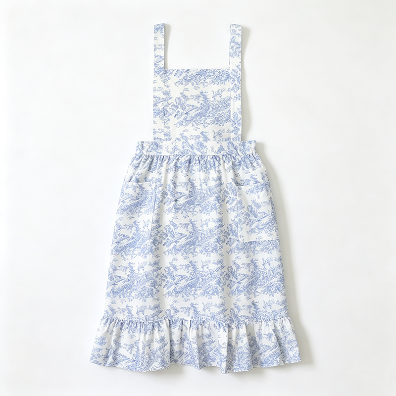 CouldNook Floral Dress Apron - Soft Gathered Room Accent