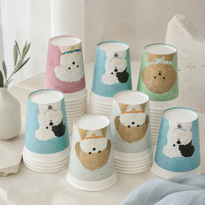 CouldNook Puppy Paper Cup Set - Fifty Assorted Pieces