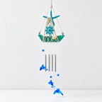 CouldNook Coastal Sailboat Wind Chime - Nautical Symbols And Suspended Charms