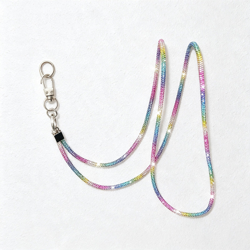 CouldNook Rhinestones Set Crossbody Phone Strap with Slender Stone-Set Line