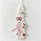 CloudNook Beaded Phone Wrist Strap-Cartoon Cat Bow Design