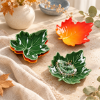 CouldNook Maple Leaf Jewelry Dish - Veined Glaze