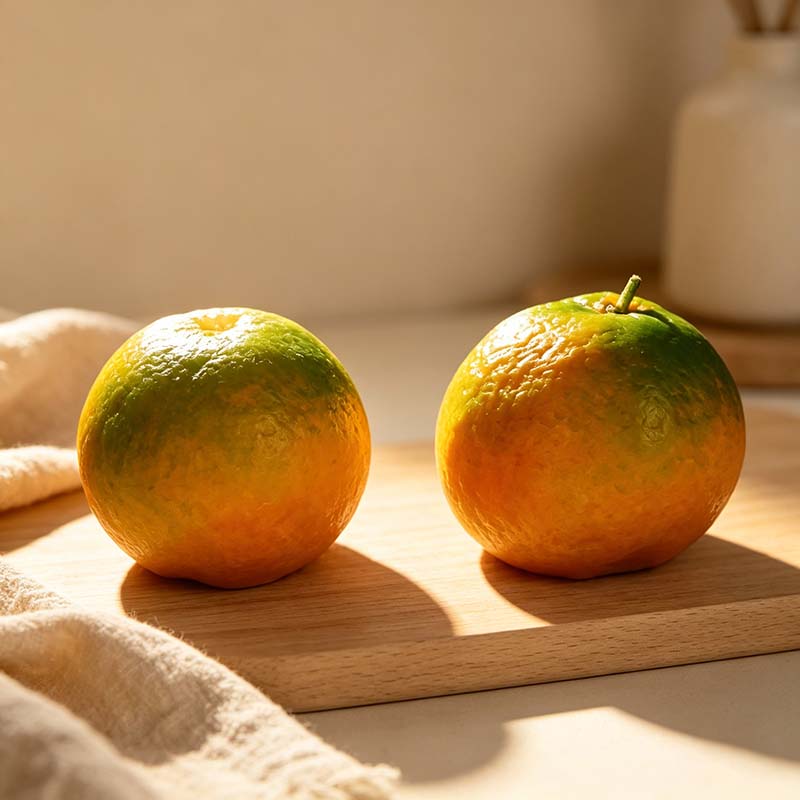 CouldNook Mandarin Shaped Scented Candle - Textured Peel And Mottled Color