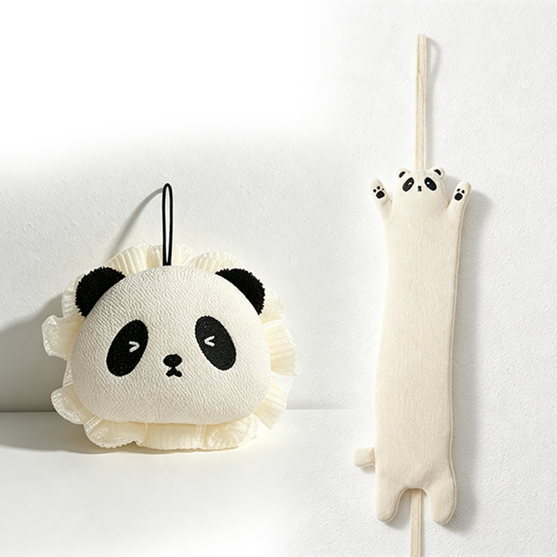 CouldNook Cartoon Animal Back Scrub Strap‑Long Bath Exfoliating Belt