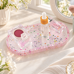 CouldNook Glitter Jewelry Tray - Rounded Ends And Colorful Embedded Sparkle