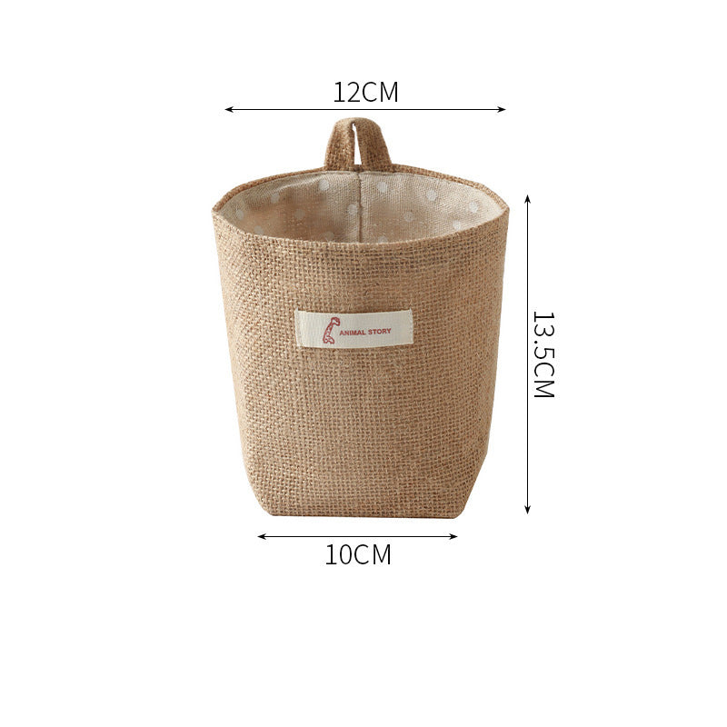 Hanging Storage Bag - Woven Pocket and Patterned Lining
