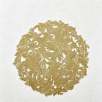 CouldNook Round PVC Placemat - Metallic Scrollwork Color Designs