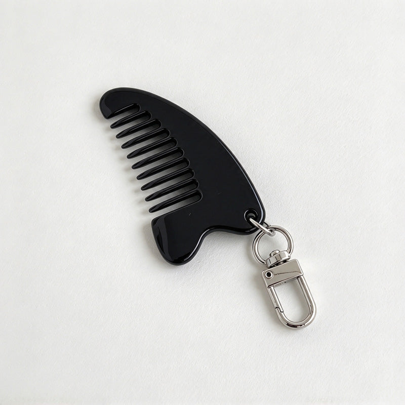 CouldNook Crescent Comb Keychain - Rounded Wide Teeth