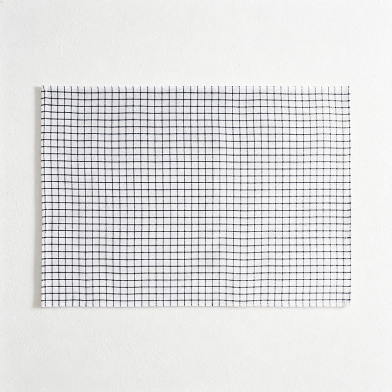CouldNook Black White Tea Towel - Grid and Stripe Options
