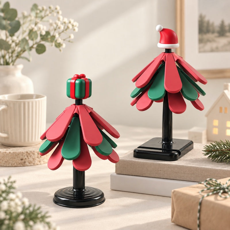 CouldNook Christmas Tree Trivet Set - Round Stand Holiday Display