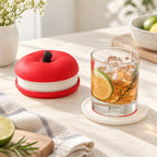 CouldNook Apple Coaster Set - Stacking Mats and Fruit Shaped Case