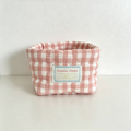 CouldNook Plaid Organizer Bag- Soft Open Shelf Storage