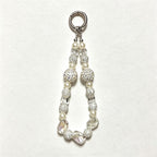 CloudNook Beaded Phone Wrist Strap-Sparkling Rhinestone Pearl Chain