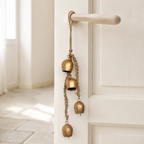 CouldNook Four Bell Rope Ornament - Brass Tone Hanging Strand