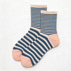 CouldNook Striped Crew Socks - Mixed Stripe Widths And Contrast Ends