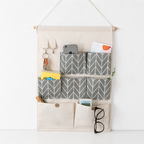 CouldNook Seven Pocket Wall Organizer - Geometric Fabric Panels