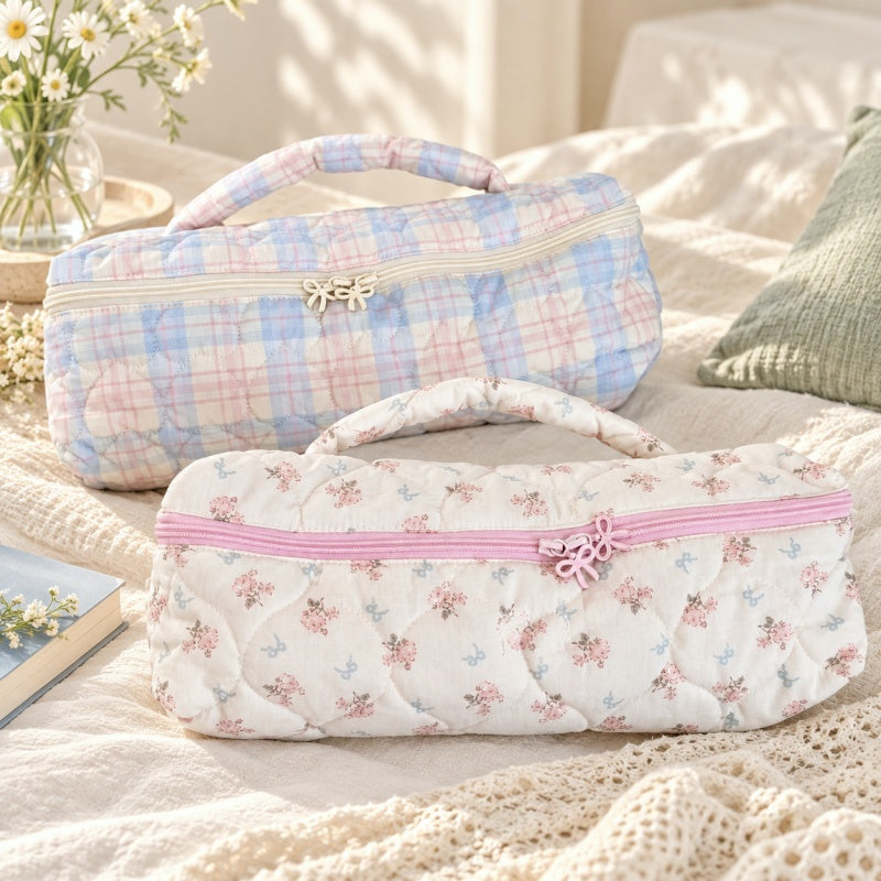 CouldNook Quilted Hair Tool Bag - Pastel Handle Design