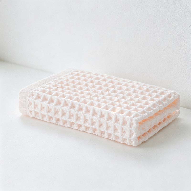CouldNook Waffle Weave Cotton Washcloth - Square Textured Bathroom Cloth